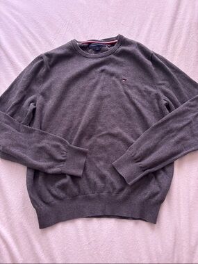 Tommy Hilfiger Men’s Charcoal Crewneck Sweater